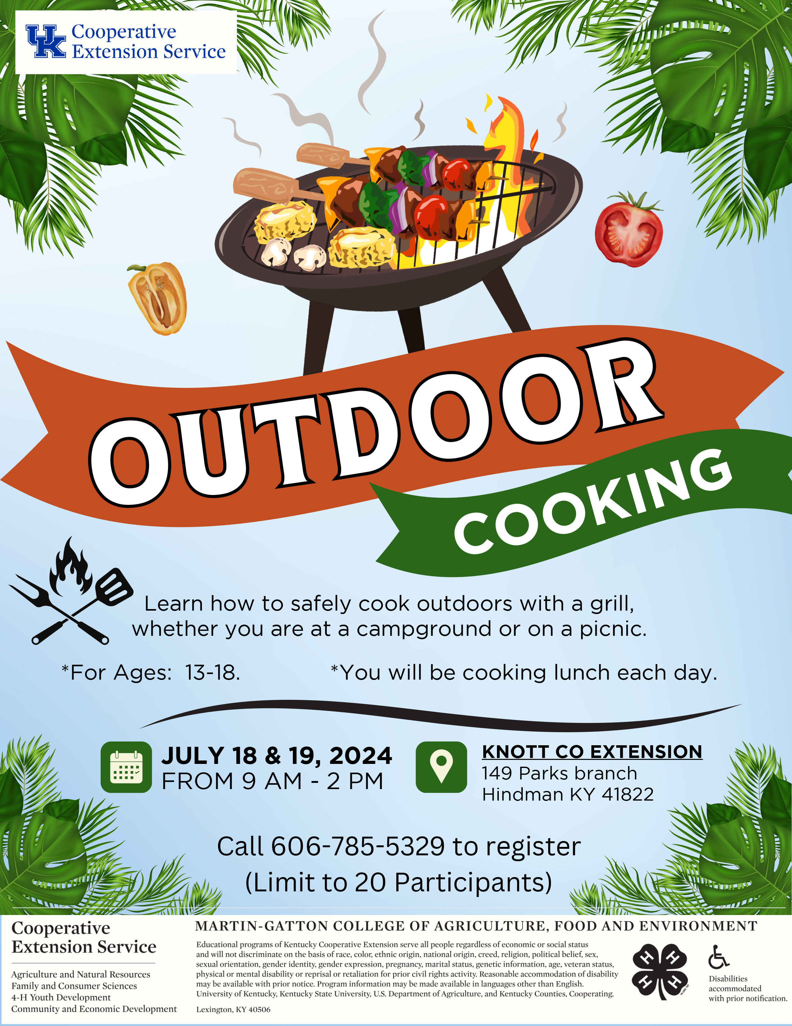 Outdoor cooking flyer